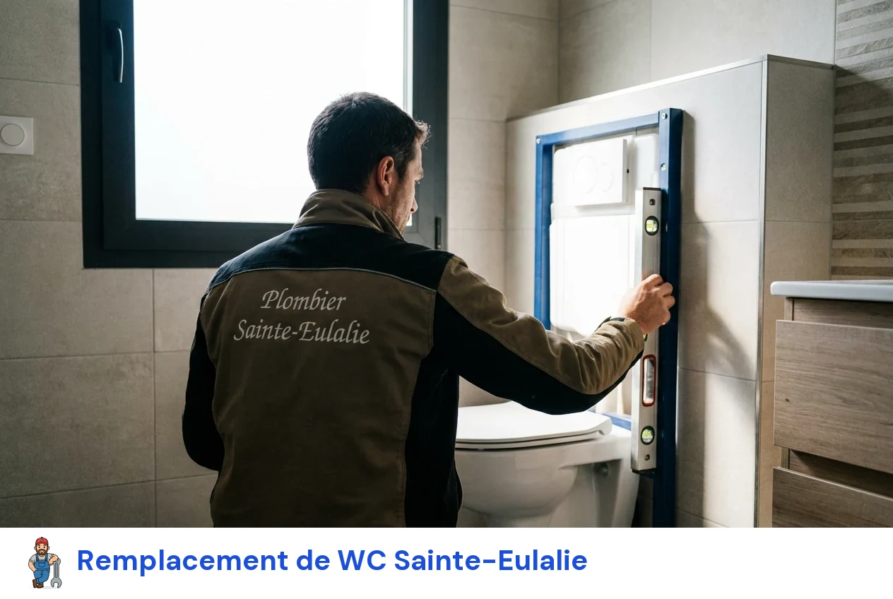 Remplacement de WC à Sainte-Eulalie